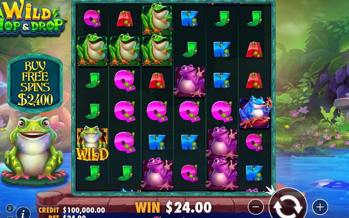 Base game grid with clusters of identical symbols