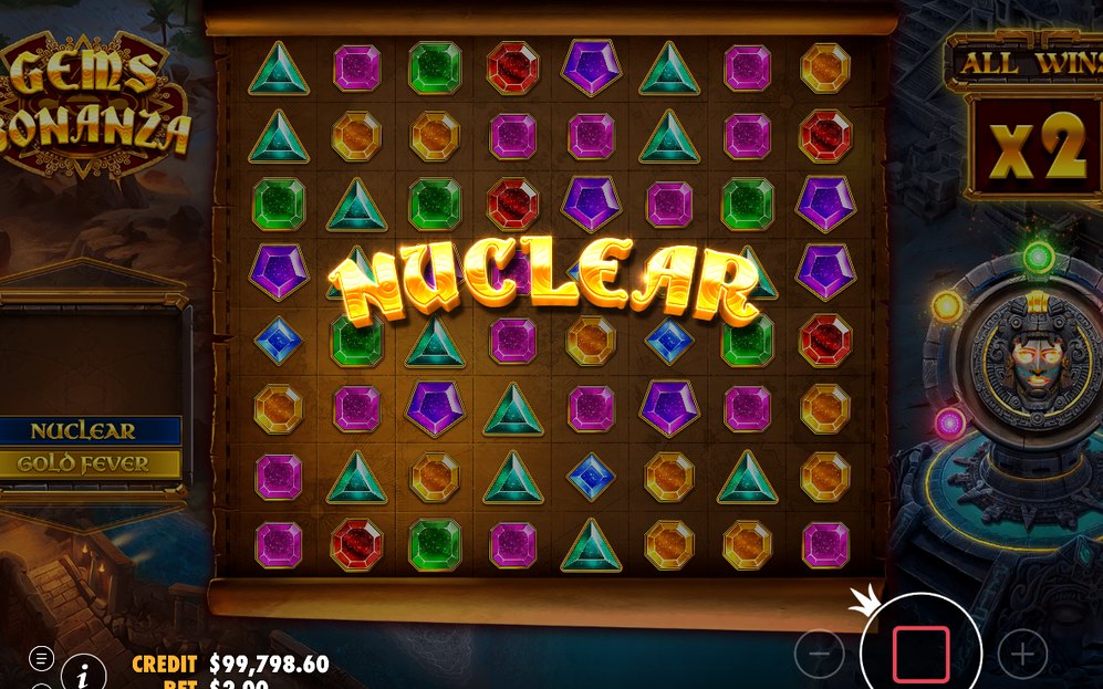 Gold Fever bonus round with its level and multiplier